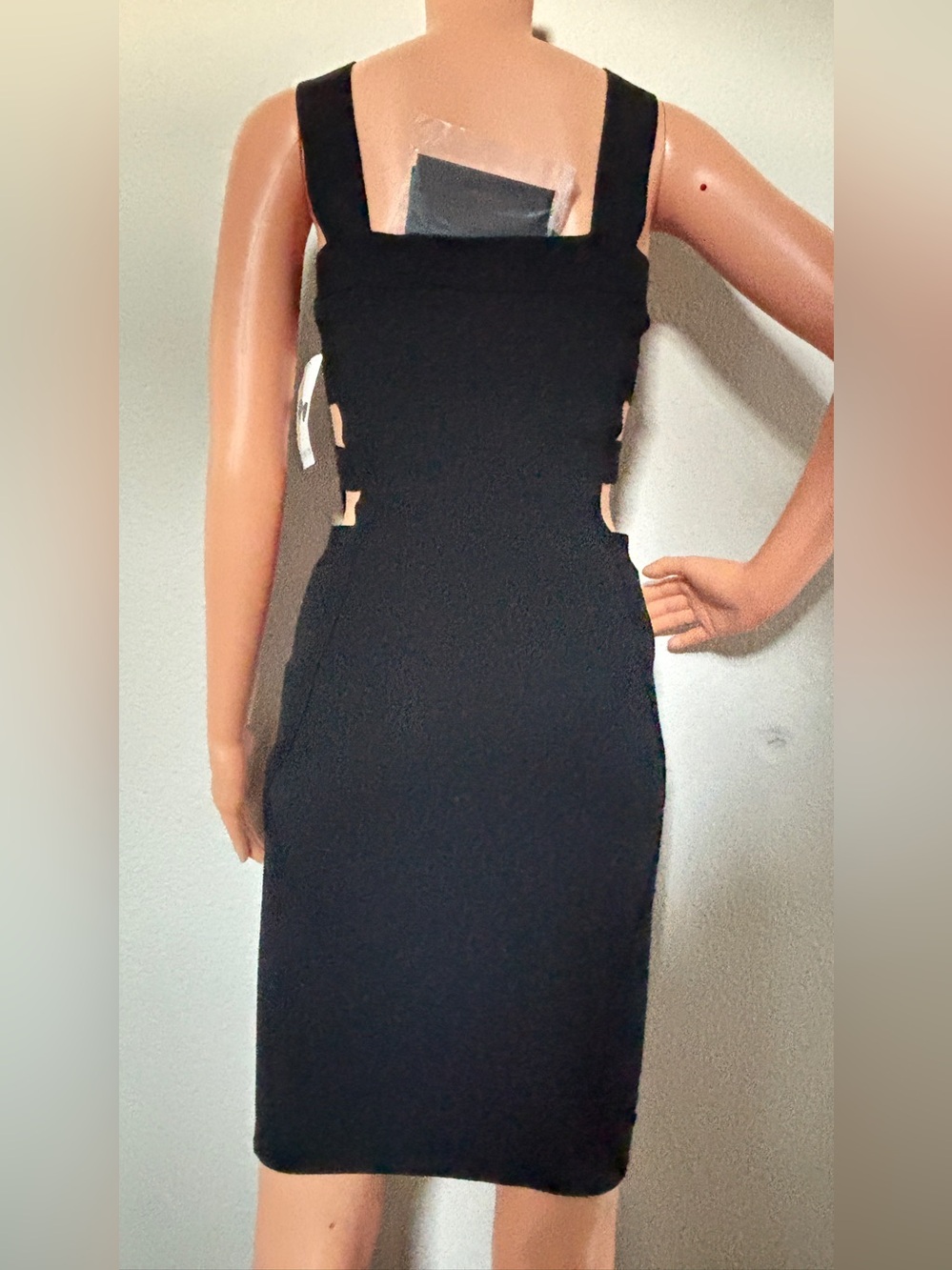 McQ Alexander McQueen Black Cutout Bodycon Dress M NWT - Picture 5 of 10